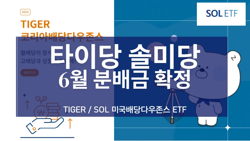 타미당 솔미당 6월 분배금 확정! 환율변동 속에서도 선방하였지만 아쉬운 주가 흐름