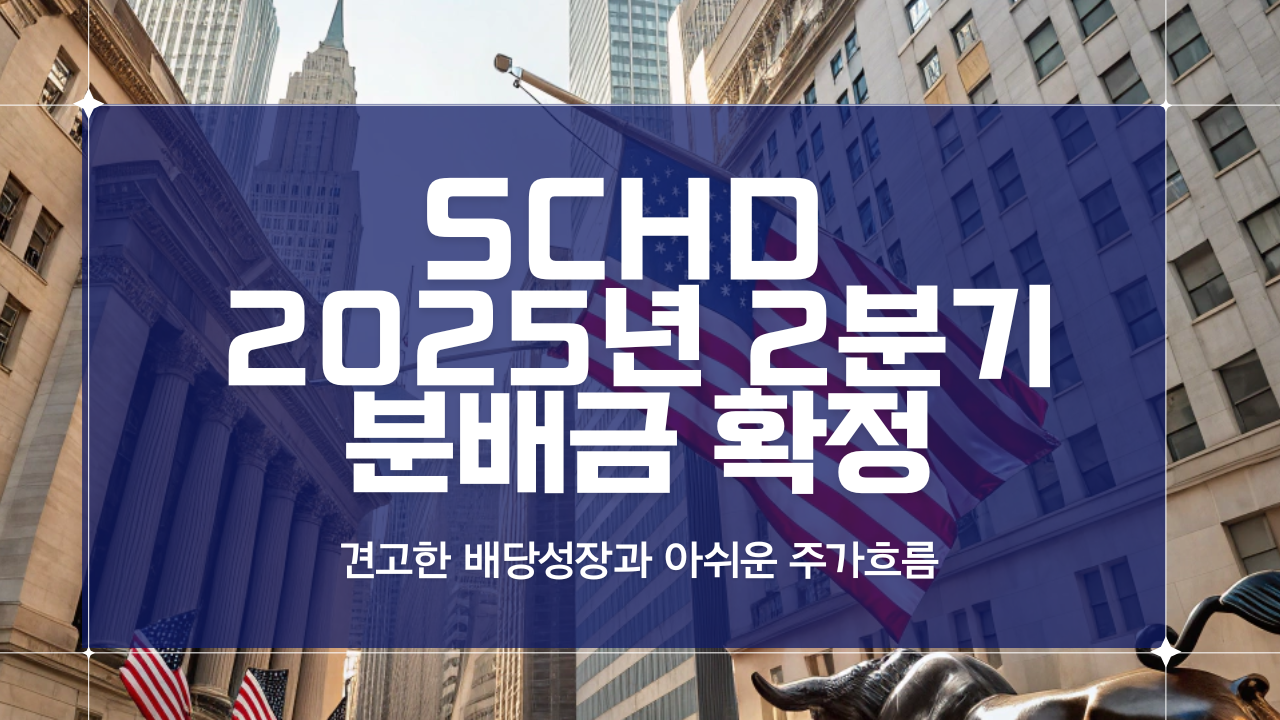 SCHD 2025년 2분기 배당 확정! 시장 상승 못 따라가도 배당성장은 견고하다